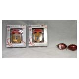 4 Atlanta Falcons tree ornaments - 2 sleds and 2