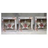 3 Atlanta Falcons Star tree ornaments