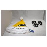 Green Bay Packers Santa hat and 3 lumps of coal
