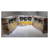 three 6-packs of Green Bay Packers tree ornaments