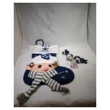 Dallas Cowboys stocking, 1 gnome and 2 Santa