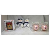5 Dallas Cowboys tree ornaments - 1 sled, 2 Pink