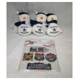 4 Dallas Cowboys tree ornaments - team signs and