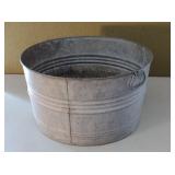 Galvanized round wash tub - 20 inch diameter