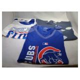 3 Chicago Cubs Ladies XL shirts - white shirt does