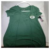 3 Green Bay Packers Ladies Small shirts - two