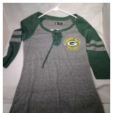 4 Green Bay Packers Ladies Small shirts - two