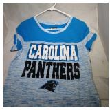 4 Carolina Panthers Ladies Small shirts - three