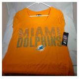 3 Miami Dolphins Ladies Small shirts - one long