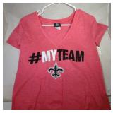 4 New Orleans Saints Ladies Small shirts - two