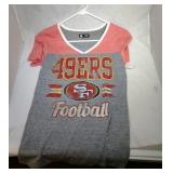 2 San Francisco 49ers Ladies Small t-shirts