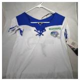 3 Seattle Seahawks Ladies Small t-shirts - two