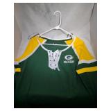 3 Green Bay Packers Ladies Medium shirts - two