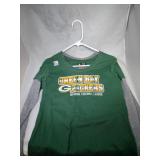3 Green Bay Packers Ladies Medium shirts - two