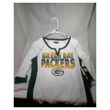 3 Green Bay Packers Ladies Medium shirts - two 1/2