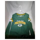 3 Green Bay Packers Ladies Medium shirts - one
