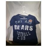 3 Chicago Bears Ladies Large shirts - two Pink