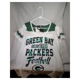 3 Green Bay Packers Ladies Large shirts - two