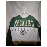 3 Green Bay Packers Ladies Large shirts - two long