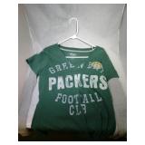 3 Green Bay Packers Ladies Large shirts - short