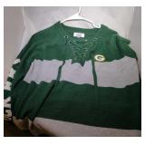 Green Bay Packers Ladies XL lacer knit sweater