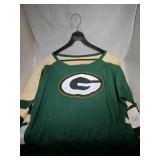 3 Green Bay Packers Ladies XL shirts - two long