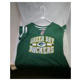 3 Green Bay Packers Ladies XL shirts - two