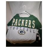 3 Green Bay Packers Ladies XL shirts - two long