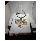 3 Green Bay Packers Ladies XL shirts - one long
