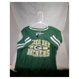 3 Green Bay Packers Ladies 2XL shirts - two long