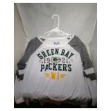 3 Green Bay Packers Ladies 2XL shirts - one long