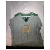 3 Green Bay Packers Ladies 2XL shirts - one lacer