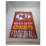 Kansas City Chiefs wood sign - 11 inch by 17 inch