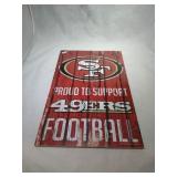 San Francisco 49ers wood sign - 11 inch by 17 inch