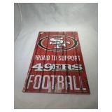 San Francisco 49ers wood sign - 11 inch by 17 inch