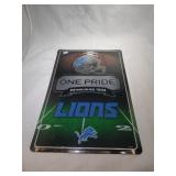 Detroit Lions metal sign - 11 inch by 17 inch
