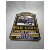 Baltimore Ravens wood sign -11 inch by 17 inch