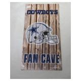 Dallas Cowboys wood sign - 12 inch by 6 inch
