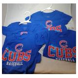 4 Chicago Cubs Kids 2T t-shirts - one has stain