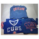 3 Chicago Cubs Kids 6/6X shirts - one peep