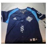 Tampa Bay Devil Rays Youth S8 button up jersey top