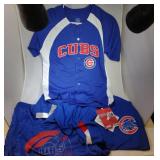 3 Chicago Cubs Youth M10/12 shirts - one button up