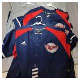 3 Minnesota Twins Youth Large shirts - two button