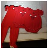 3 Chicago Bulls Kids apparel - two 3/6M onesies