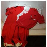 6 Chicago Bulls Kids apparel - three 6/9M onesies