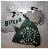 3 Milwaukee Bucks Youth S8 shirts - two long