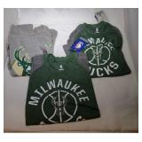3 Milwaukee Bucks Youth M12/14 t-shirts