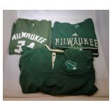 3 Milwaukee Bucks Youth M12/14 shirts - one warm