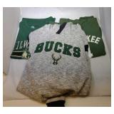 3 Milwaukee Bucks Youth L14/16 shirts - one hooded