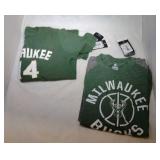 2 Milwaukee Bucks Youth L14/16 t-shirts with #34
